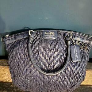 Coach Navy Quilted Women's Bag